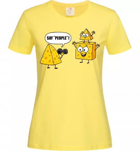 Женская футболка Say people Лимонный фото