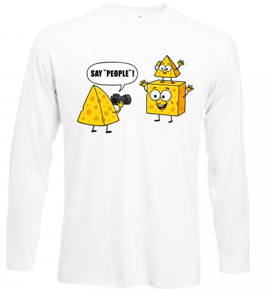 Лонгслив Say people Белый фото