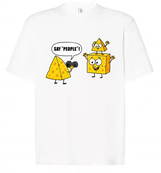 Футболка Оверсайз Say people Білий фото