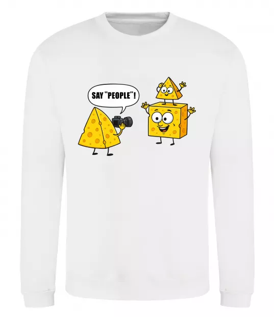 Свитшот Say people Белый фото