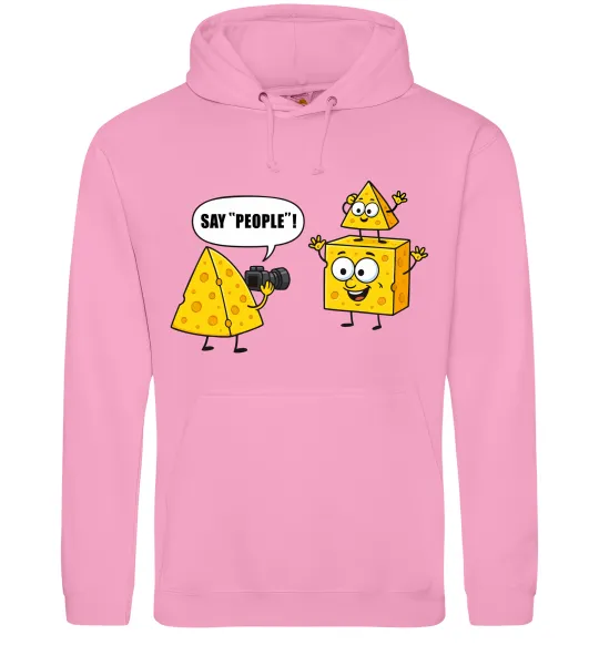 Мужская толстовка (худи) Say people Розовый фото