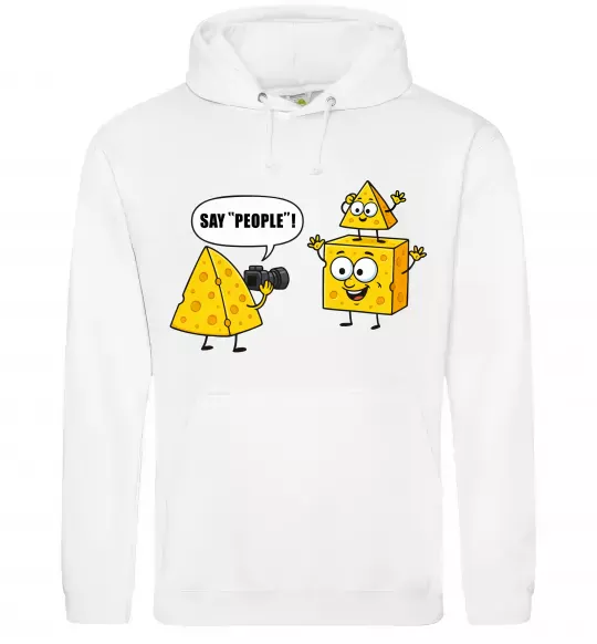 Женская толстовка (худи) Say people Белый фото