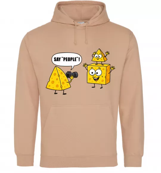Женская толстовка (худи) Say people Песочный фото