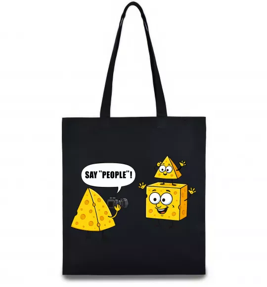 Эко-сумка Say people Черный фото