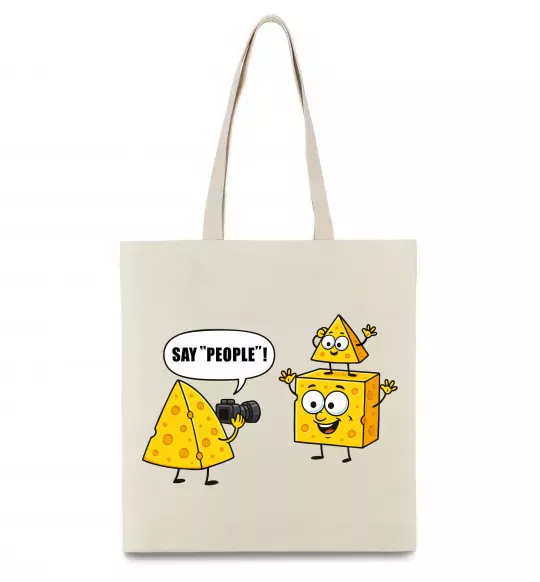 Эко-сумка Say people Бежевый фото