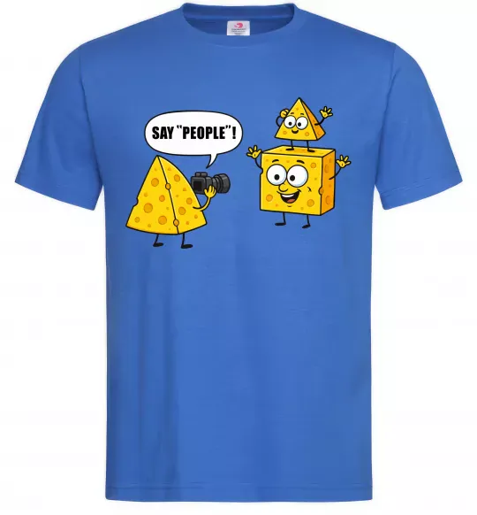 Чоловіча футболка Say people Яскраво-синій фото