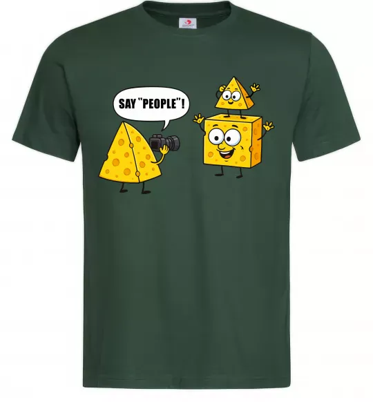 Чоловіча футболка Say people Темно-зелений фото