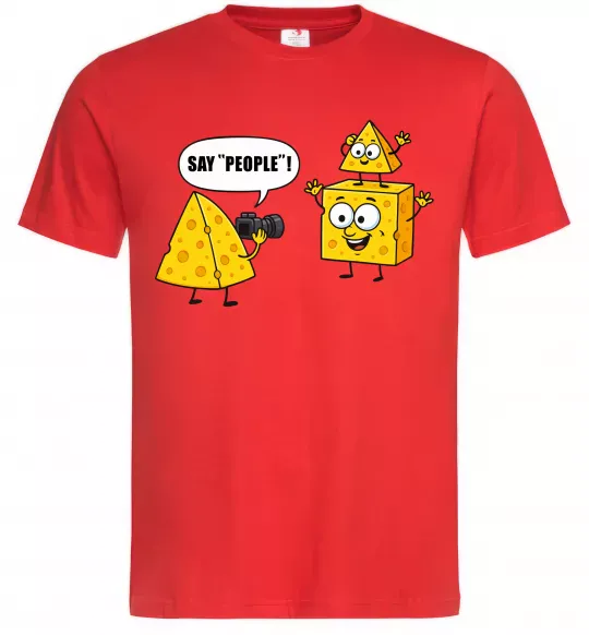Чоловіча футболка Say people Червоний фото