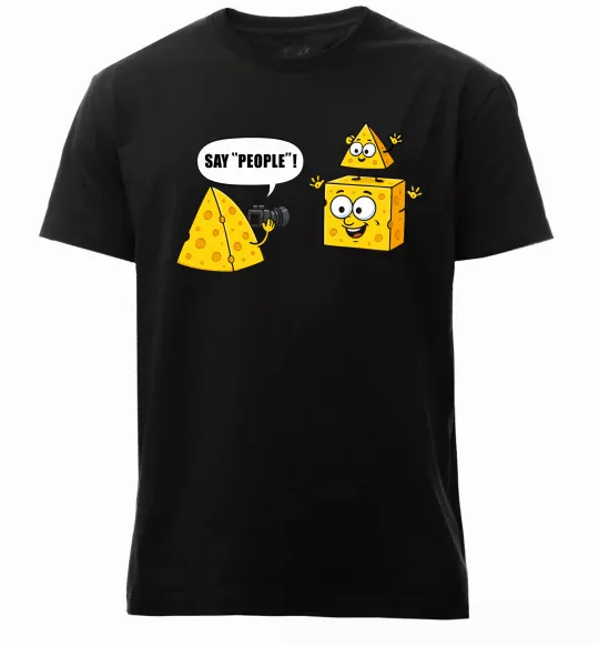 Мужская премиум футболка Say people Черный фото