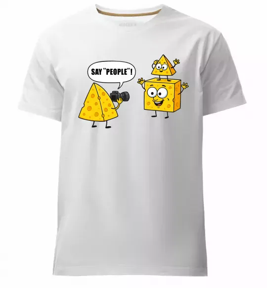 Мужская премиум футболка Say people Белый фото