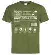 Чоловіча футболка Photographer склад Оливковий Чоловіча футболка Photographer склад Оливковий фото