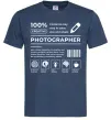 Чоловіча футболка Photographer склад Темно-синій Чоловіча футболка Photographer склад Темно-синій фото