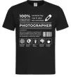 Чоловіча футболка Photographer склад Чорний Чоловіча футболка Photographer склад Чорний фото