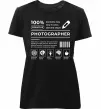 Женская премиум футболка Photographer склад Черный фото