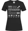 Женская футболка Photographer склад Черный Женская футболка Photographer склад Черный фото