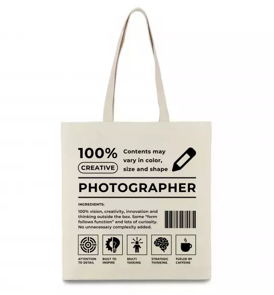 Еко-сумка Photographer склад Бежевий фото