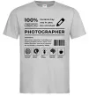 Чоловіча футболка Photographer склад Сірий Чоловіча футболка Photographer склад Сірий фото