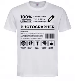 Мужская футболка Photographer склад Белый фото