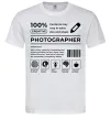 Чоловіча футболка Photographer склад Білий Чоловіча футболка Photographer склад Білий фото