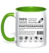Чашка с цветной ручкой Photographer склад Лаймовый Чашка с цветной ручкой Photographer склад Лаймовый фото
