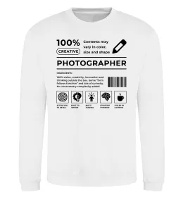 Свитшот Photographer склад Белый фото
