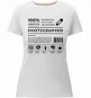 Женская премиум футболка Photographer склад Белый фото