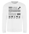 Свитшот Photographer склад Белый фото