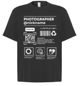 Футболка Оверсайз Photographer ВАШ НІКНЕЙМ