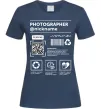 Женская футболка Photographer ВАШ НІКНЕЙМ Темно-синий фото