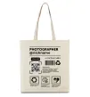 Еко-сумка Photographer ВАШ НІКНЕЙМ Бежевий фото
