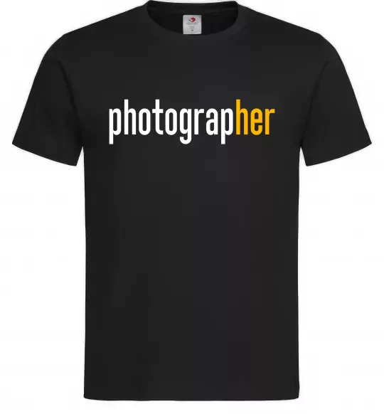Мужская футболка Photograp her Черный фото