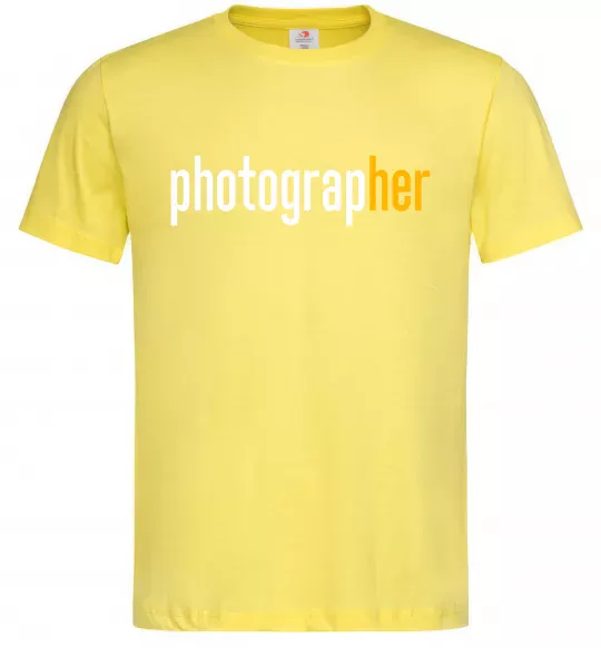 Мужская футболка Photograp her Лимонный фото