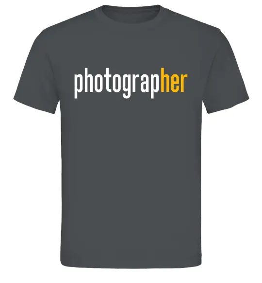 Мужская футболка Photograp her Графит фото