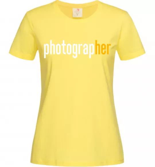 Женская футболка Photograp her Лимонный фото