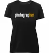 Женская премиум футболка Photograp her Черный фото