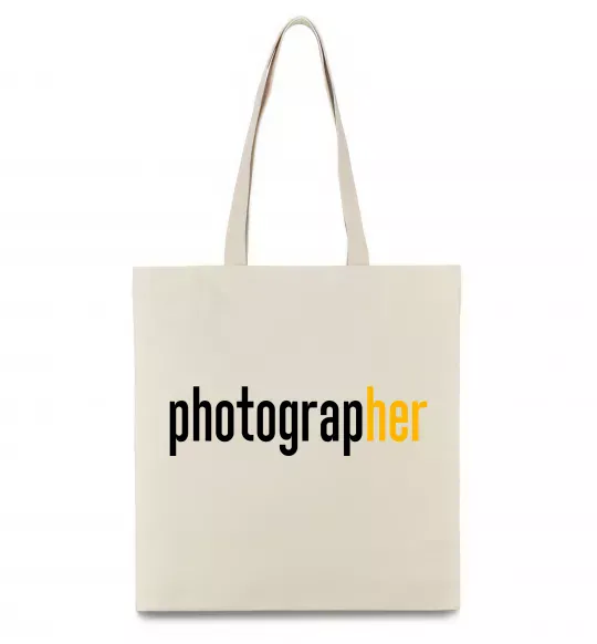 Эко-сумка Photograp her Бежевый фото