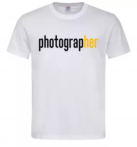 Мужская футболка Photograp her Белый фото
