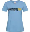 Женская футболка Photograp her Голубой фото