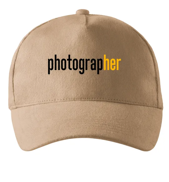 Кепка Photograp her Песочный фото