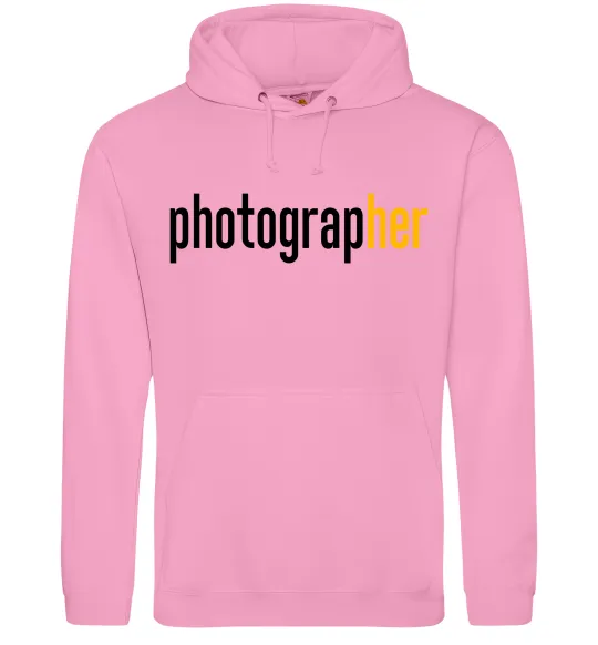 Мужская толстовка (худи) Photograp her Розовый фото