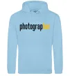 Мужская толстовка (худи) Photograp her Голубой фото