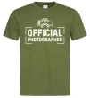 Мужская футболка Official photographer Оливковый фото