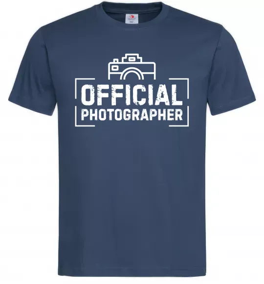 Мужская футболка Official photographer Темно-синий фото