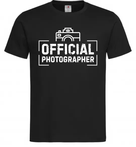 Мужская футболка Official photographer Черный фото