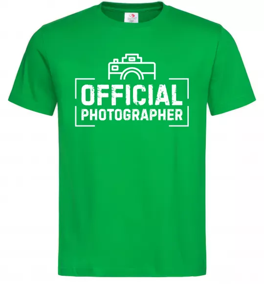 Мужская футболка Official photographer Зеленый фото
