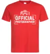 Мужская футболка Official photographer Красный фото