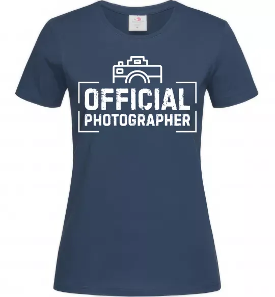 Женская футболка Official photographer Темно-синий фото