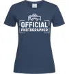 Женская футболка Official photographer Темно-синий фото