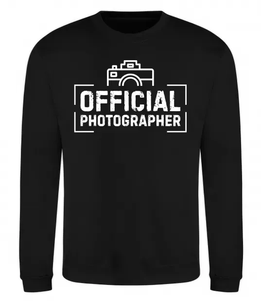 Світшот Official photographer Чорний фото