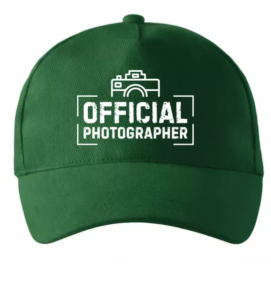Кепка Official photographer Темно-зеленый фото